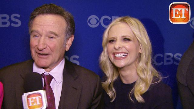 ETonline: Williams & Gellar Preview New Series 'Crazy Ones'