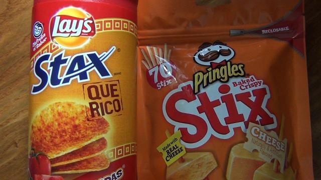 Lay's Stax Que Rico Adobadas vs. Pringles Baked Crispy Stix