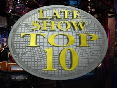 David Letterman - Obama’s Nobel Prize Top Ten