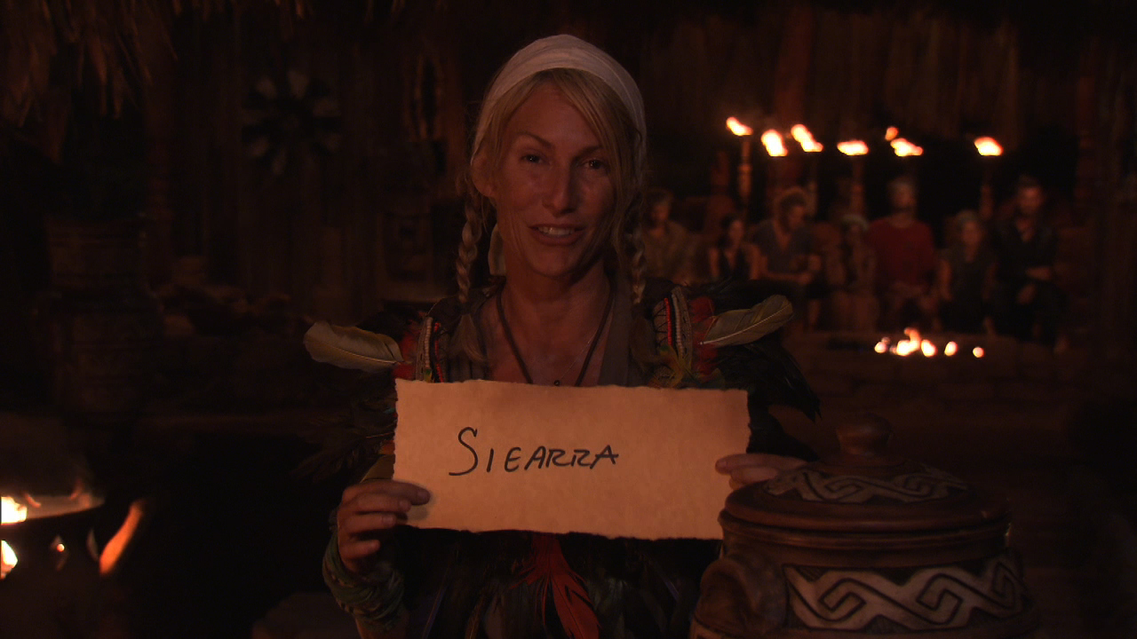 Katie Collins. Survivor: Blood vs. Water eliminated "loved one" Caleb