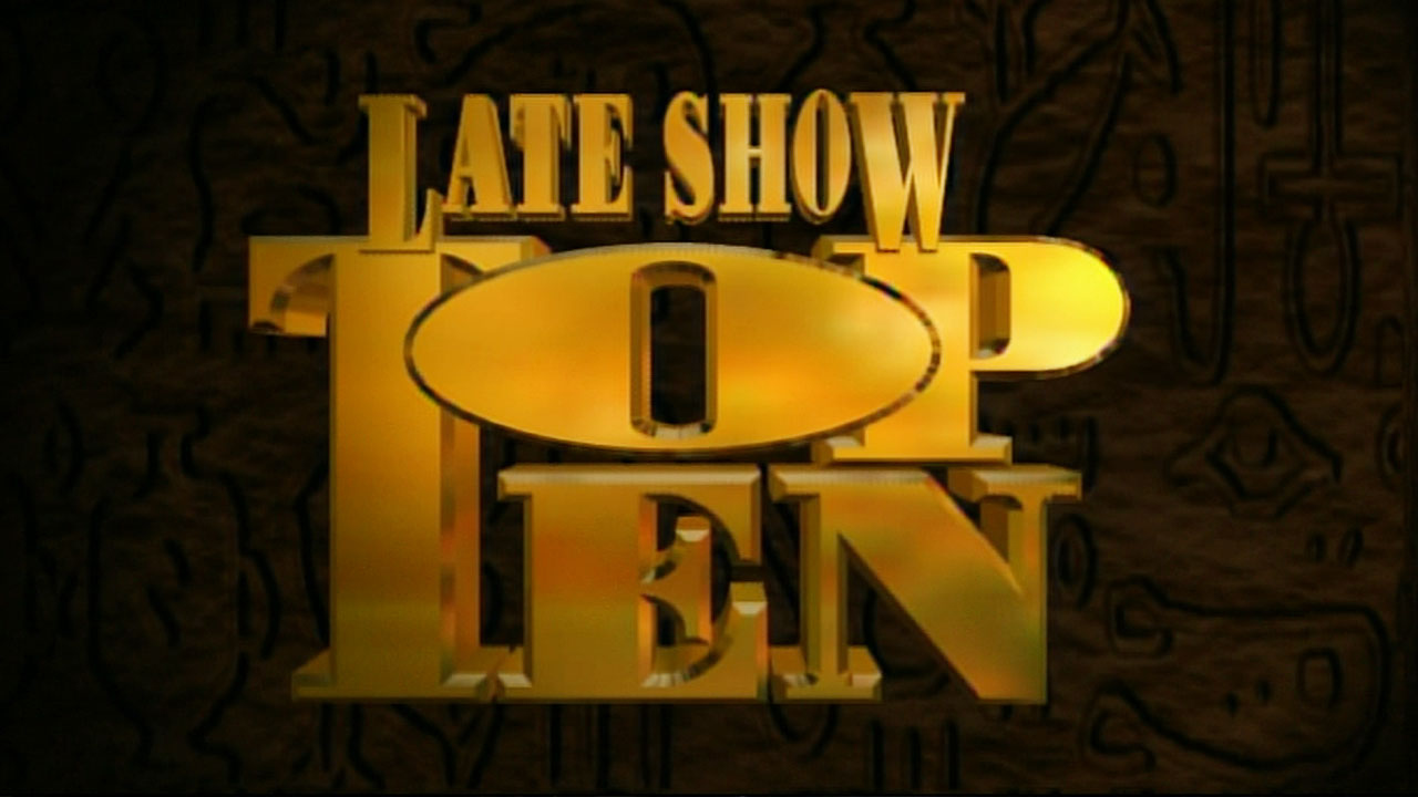 David Letterman - Lame Halloween Party Top Ten