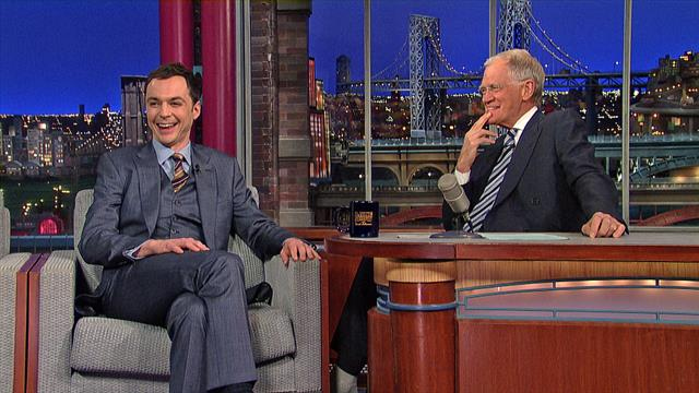 The Late Show: David Letterman - Jim Parsons' Kiss-My-Ass Birthday