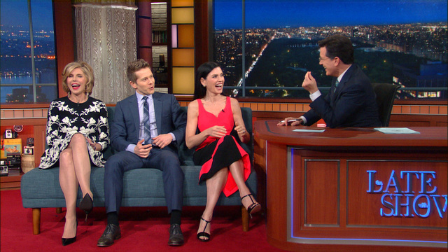 Watch The Late Show With Stephen Colbert The Good Wife Cast Wasn T Drinking The Whole Time Full Show On Cbs All Access