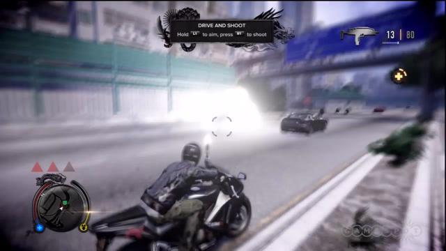 Sleeping Dogs - Motorcycle Gunplay Gameplay