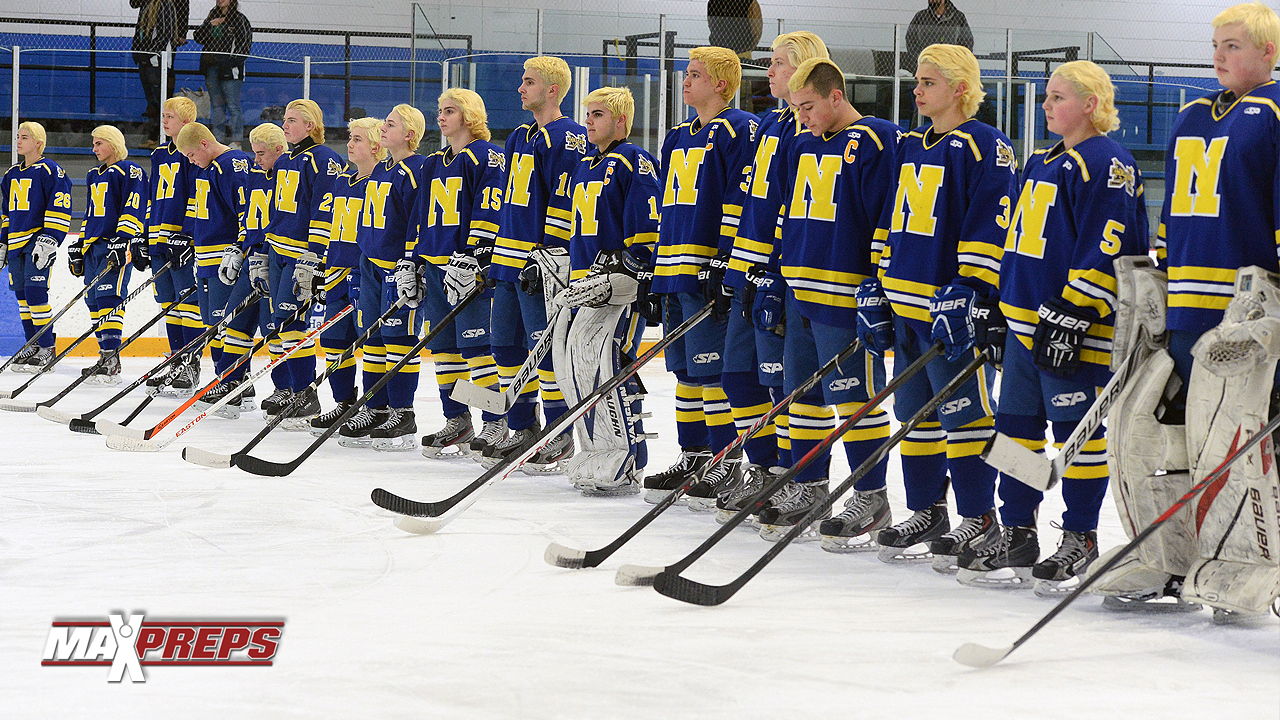 Photos High School Hockey Team Goes Blonde For Playoffs Maxpreps