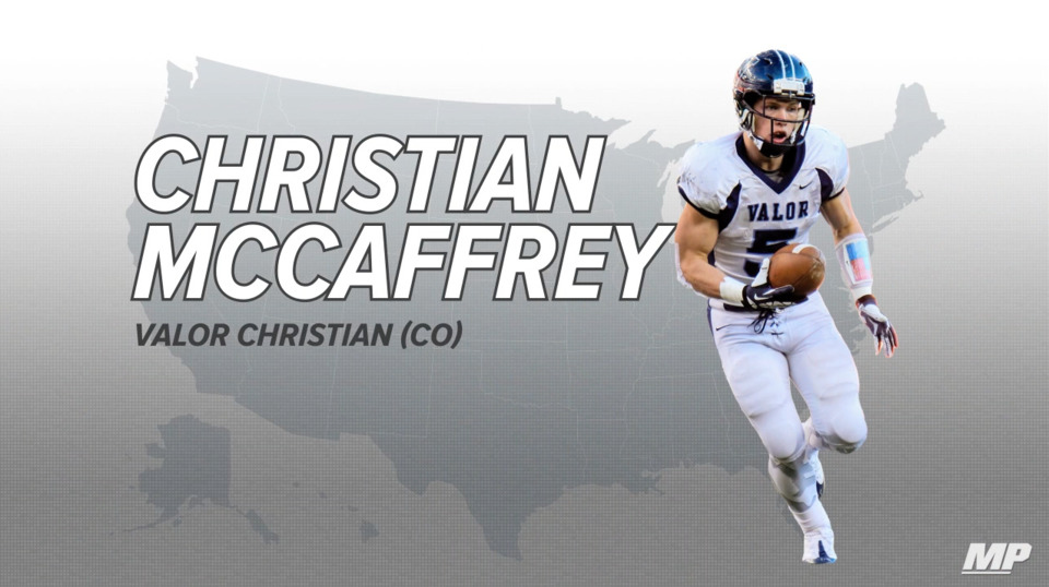 Christian McCaffrey 5 Valor Christian High School Eagles White