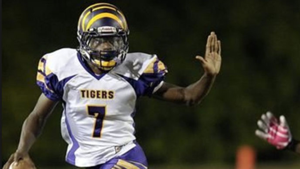 High School Football Jersey Lamar Jackson #7 Tigers Purple