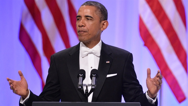 Politics: Obama thanks service members in inaugural ball speech
