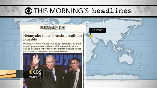 CBS This Morning: Headlines: Netanyahu will remain in power in Israel