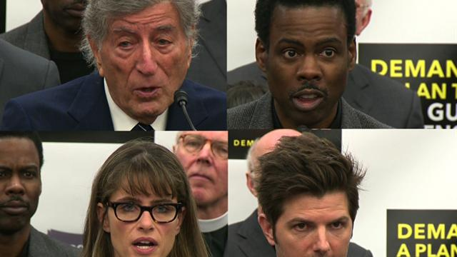 Politics: Celebrities team up for gun control action