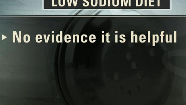 CBS This Morning: No evidence low sodium diets work, study says