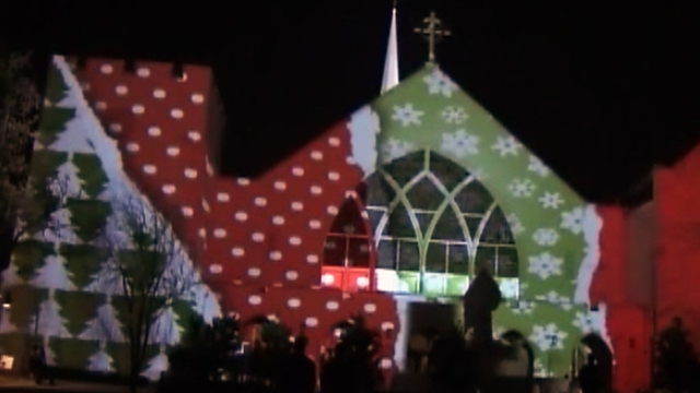 Texas church features 3D Christmas display