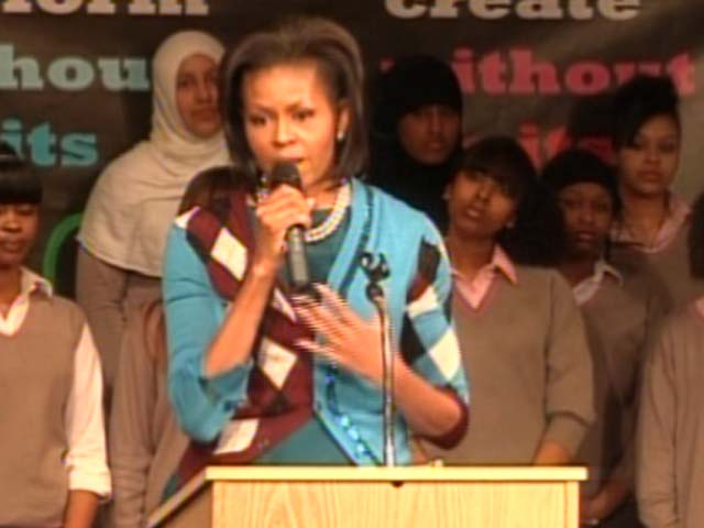 Michelle Obama Chokes Up