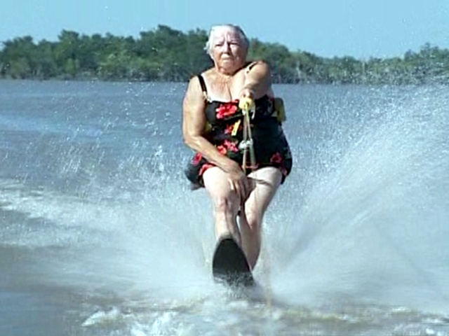 Water-Skiing Grandma