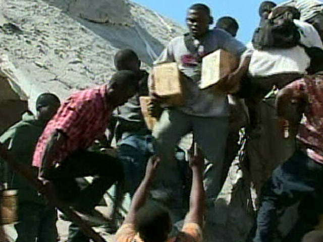 Haitians Turn to Looting