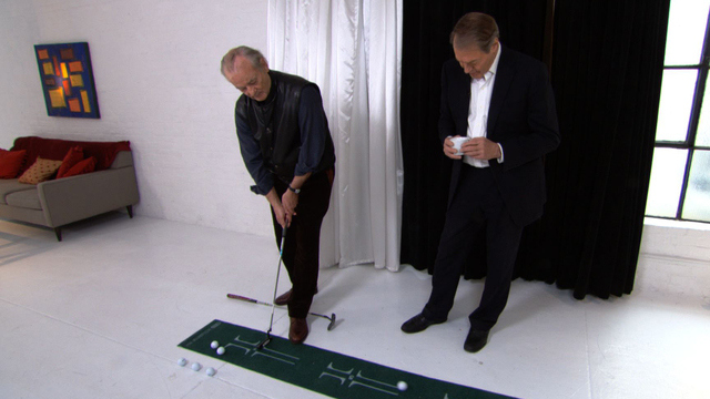 Bill Murray gives golf putting tips