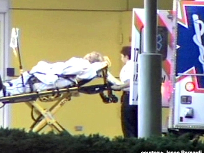 Ambulance at Tiger Woods&rsquo; home.