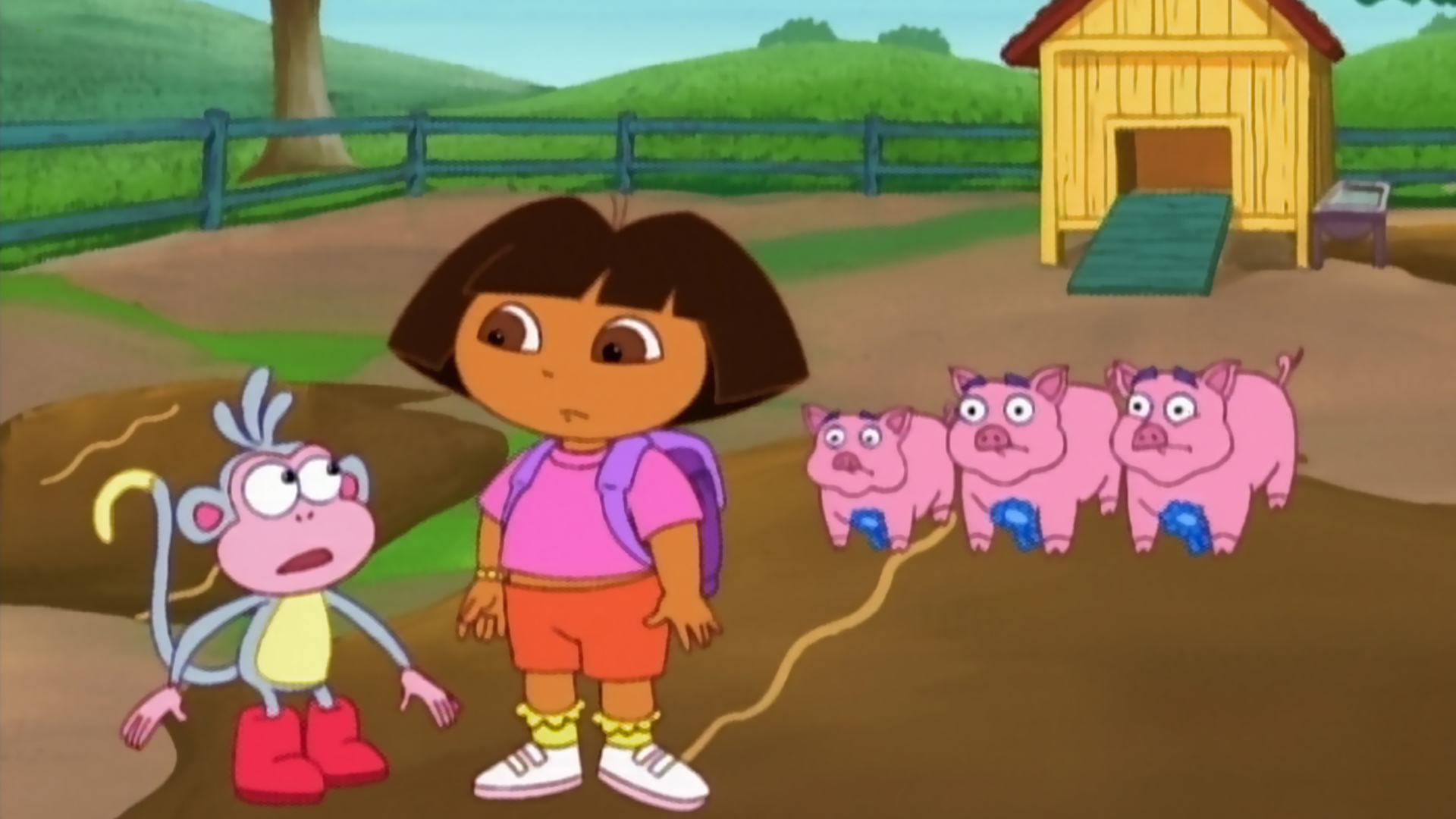 Watch Dora the Explorer Season 1 Episode 6: Three L'il Piggies - Full ...