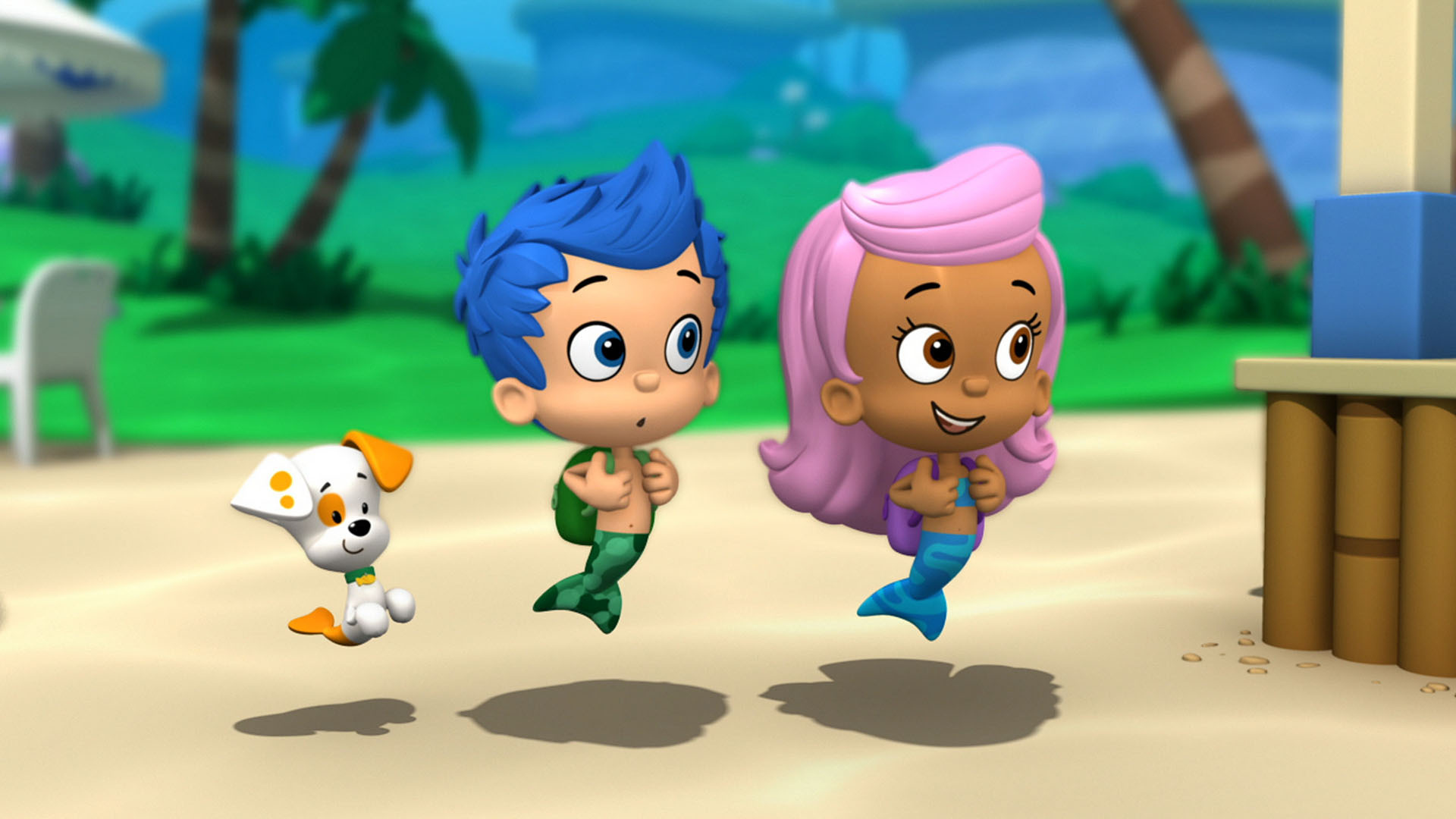 blue hair dude from bubble guppies