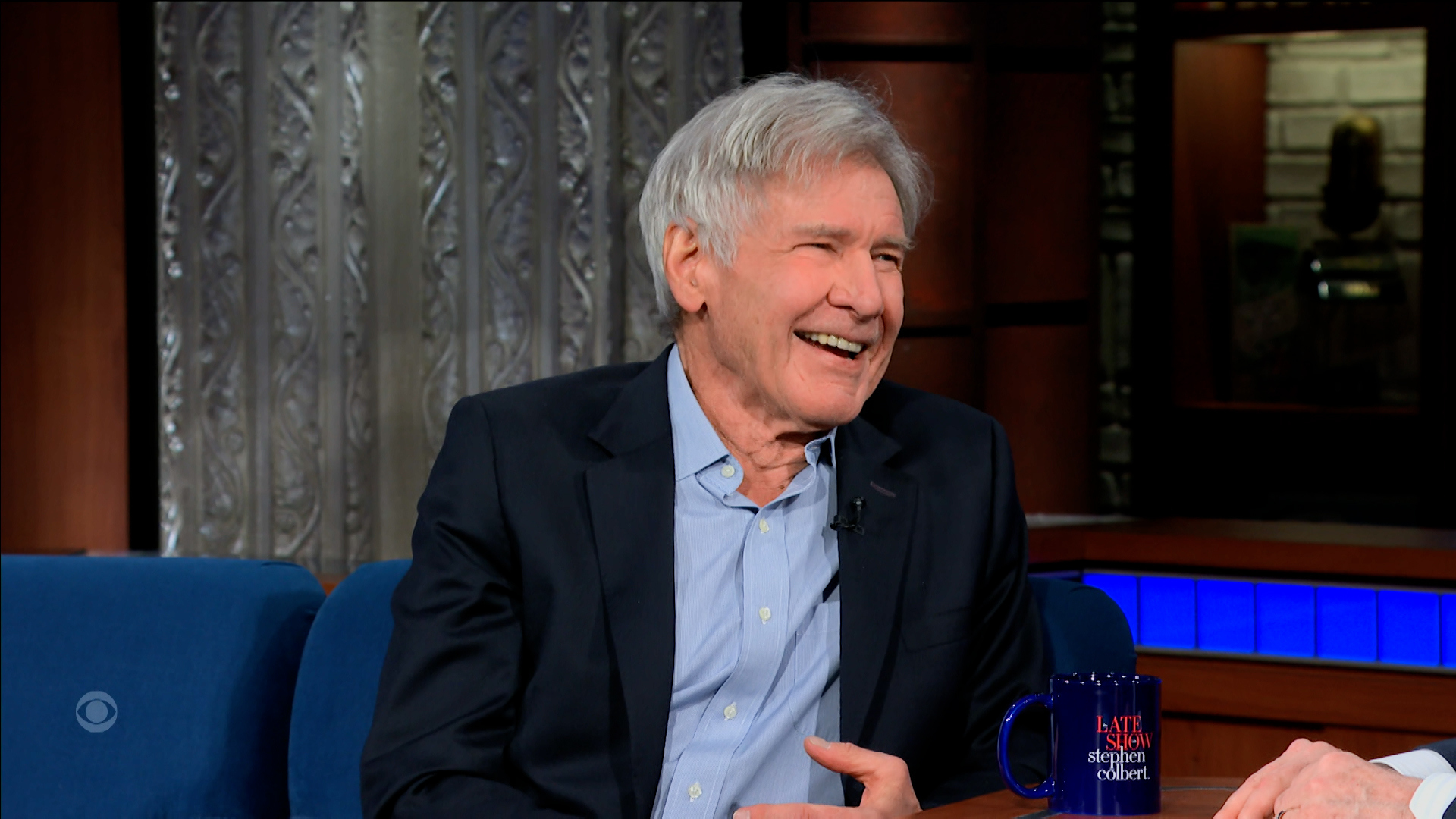 Harrison Ford on Wednesday night's episode of 'The Late Show with Stephen Colbert'