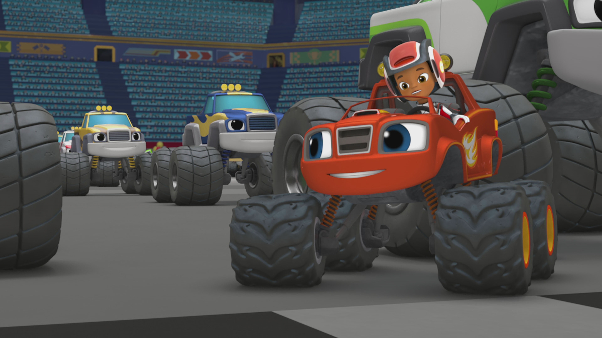 Watch Blaze and the Monster Machines Season 8 Episode 9: Blaze and the - Blaze And The Monster Machines The Construction Contest