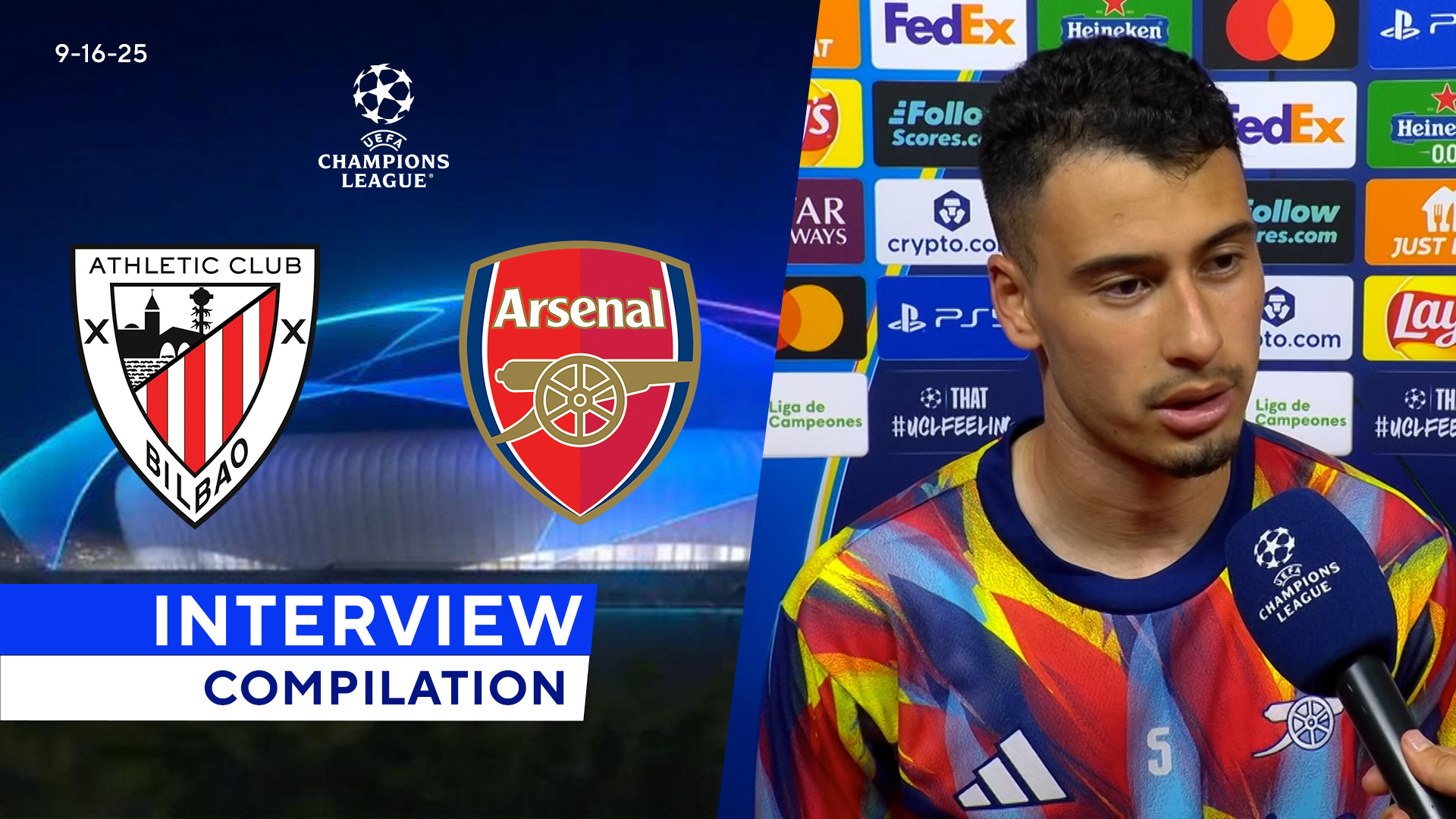 Interview Compilation: Athletic Club vs. Arsenal, image size:1920x1080