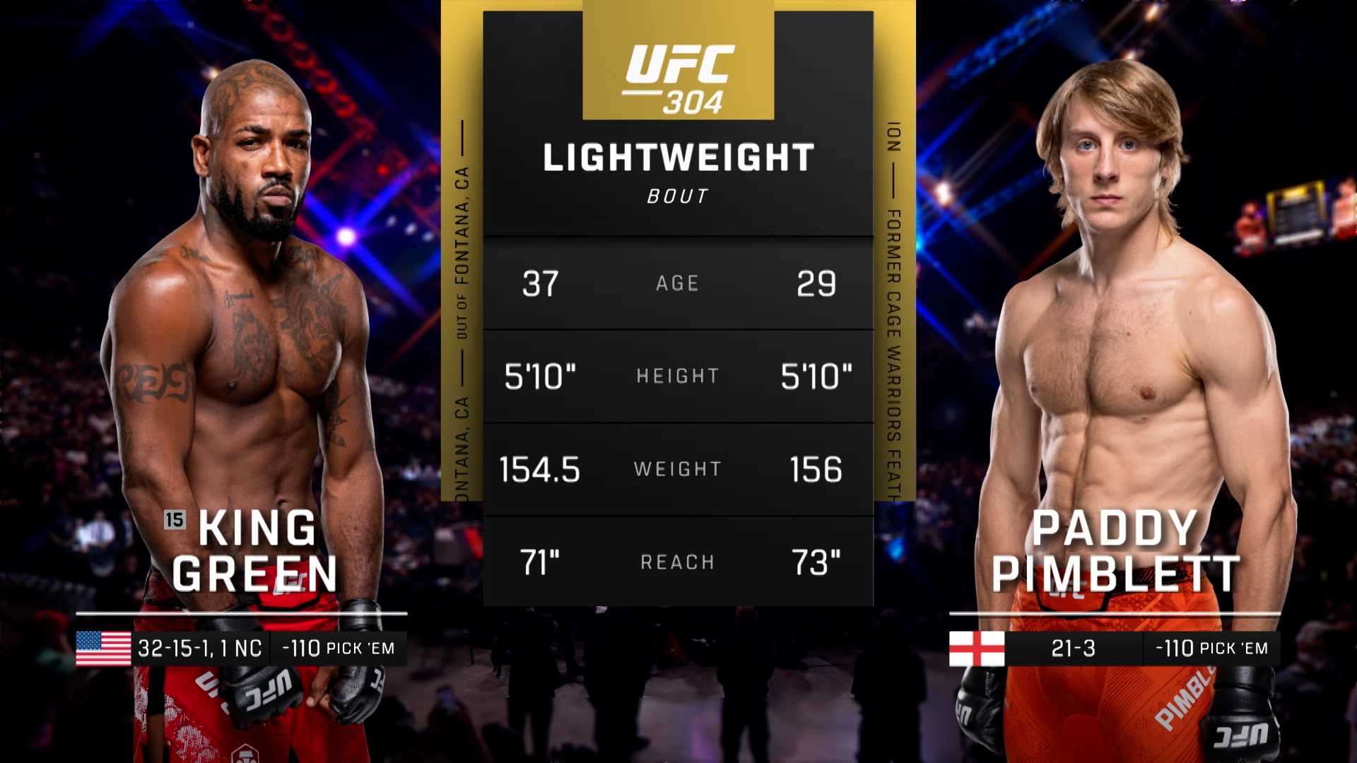 Ve UFC 304: King Green vs. Paddy Pimblett Main Card - Paramount+ Argentina