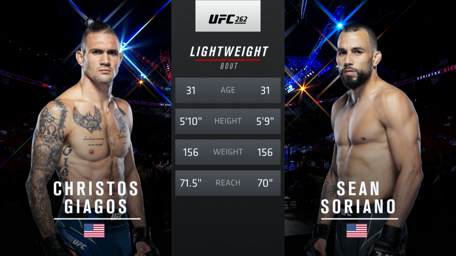 Watch UFC 262: Christos Giagos vs. Sean Soriano Prelims - Paramount+