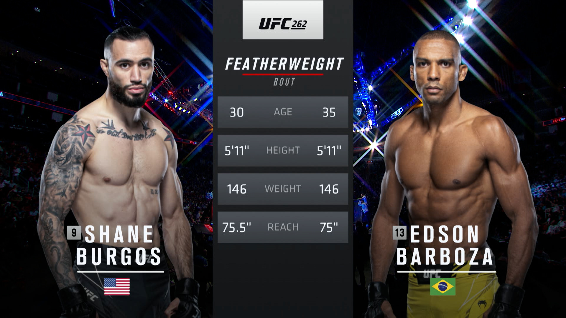 Assista a UFC 262: Shane Burgos vs. Edson Barboza Main Card ...
