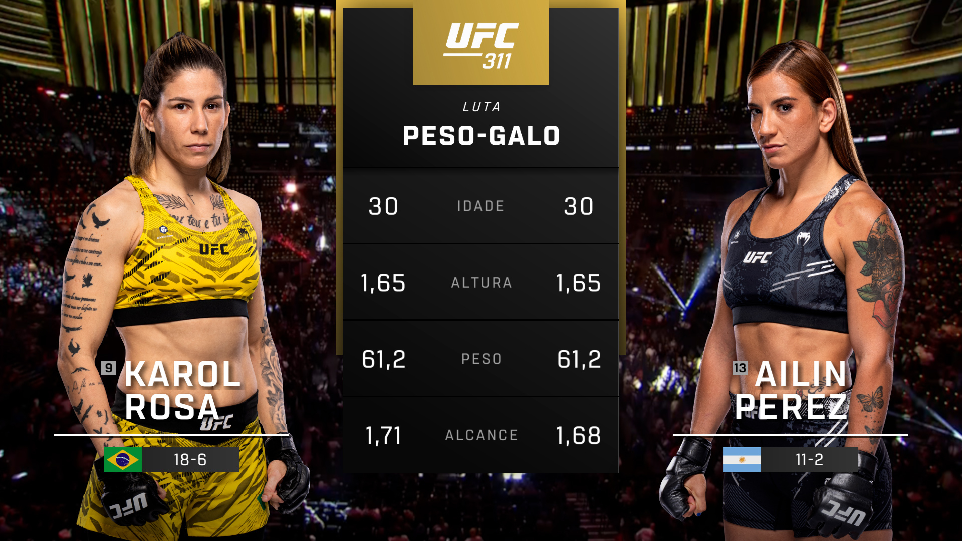 Ve UFC (Português) 311: Karol Rosa vs. Ailin Perez Prelims (Português