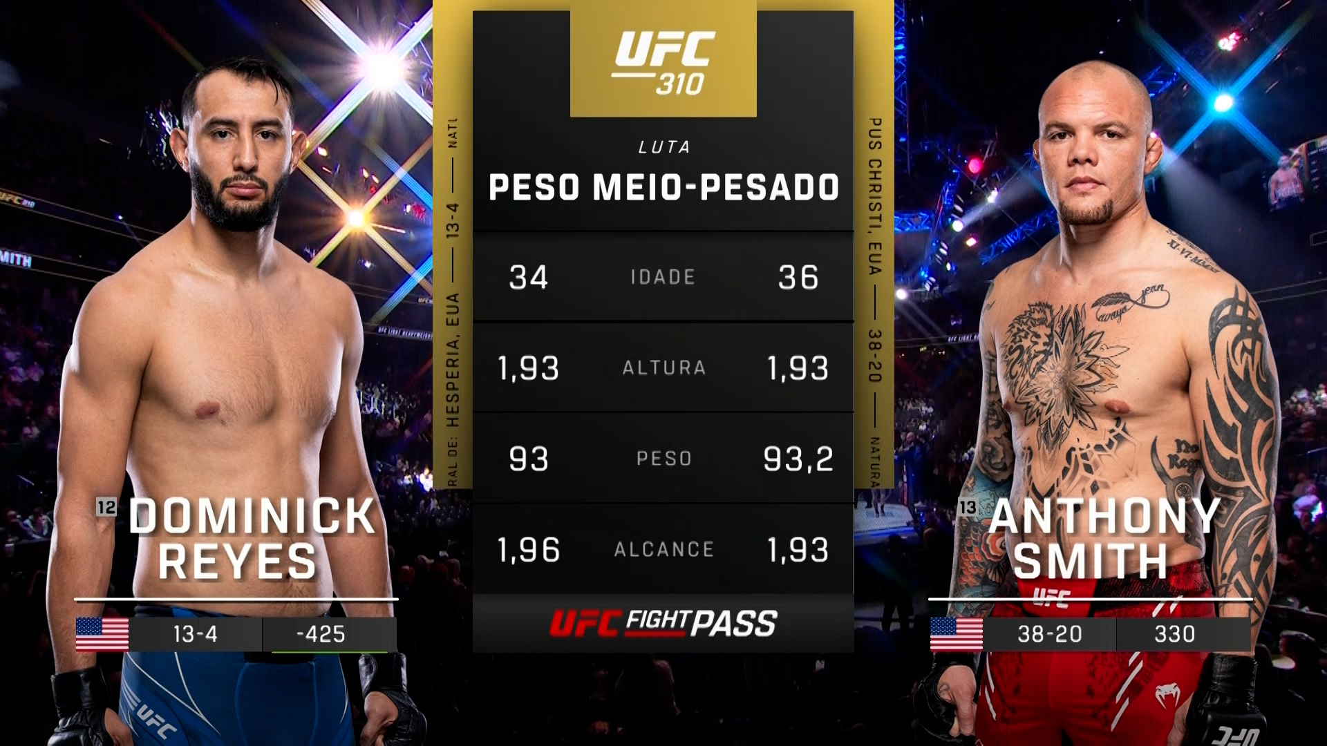Watch UFC (Português) 310: Dominick Reyes vs. Anthony Smith Prelims ...
