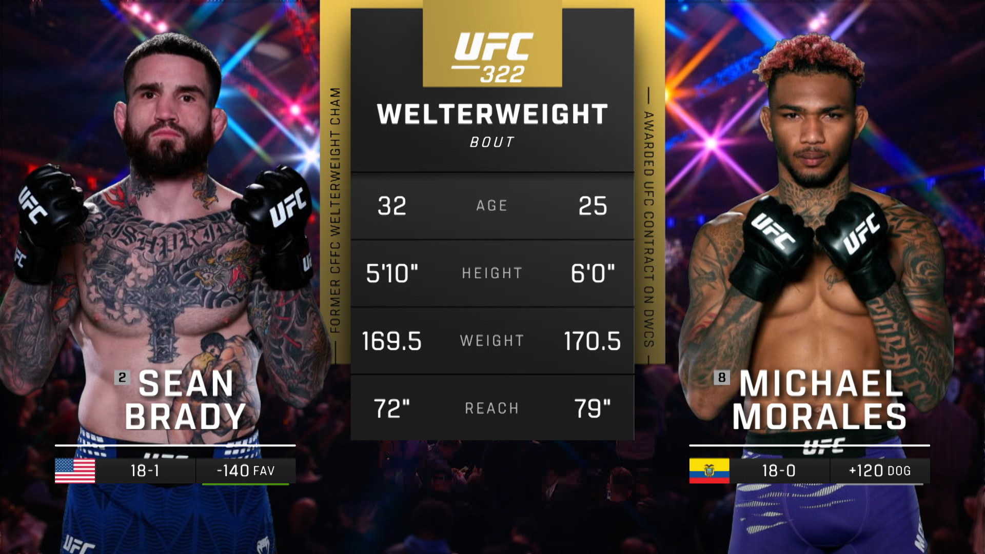 Watch UFC 322: Sean Brady vs. Michael Morales Main Card - Paramount+