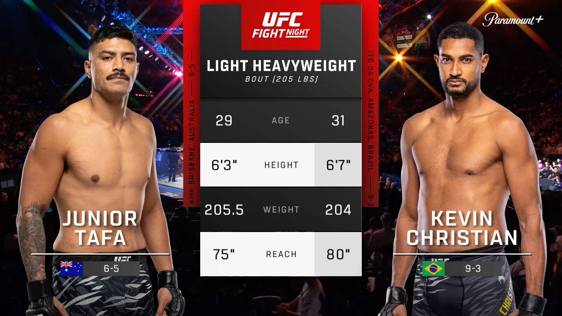 Watch UFC Fight Night Junior Tafa vs. Kevin Christian (UFC Fight Night ...
