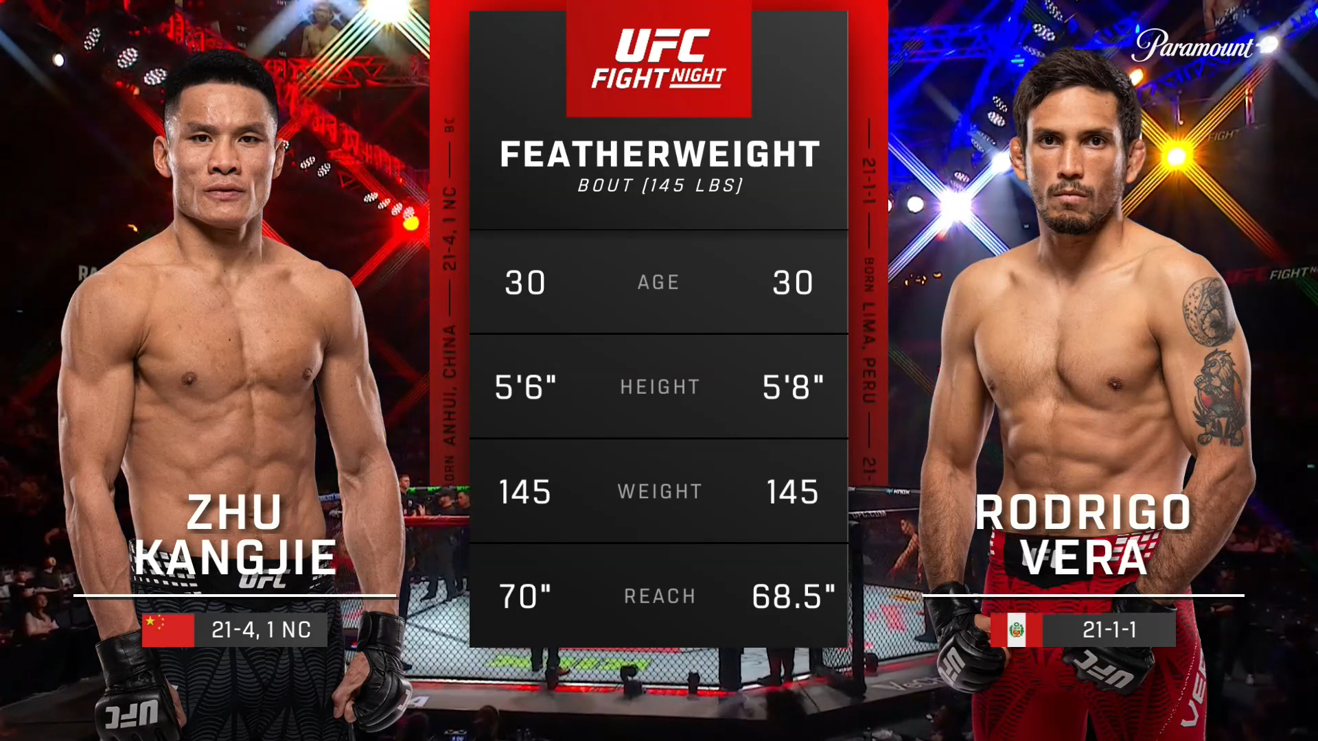 Watch UFC Fight Night Zhu Kangjie vs. Rodrigo Vera (UFC Fight Night ...