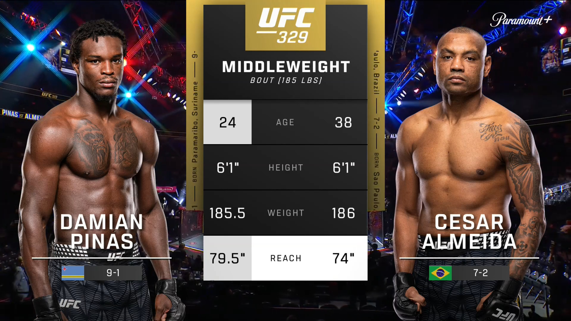 Ve UFC (Português) Damian Pinas x Cesar Almeida (UFC 329: McGregor x ...