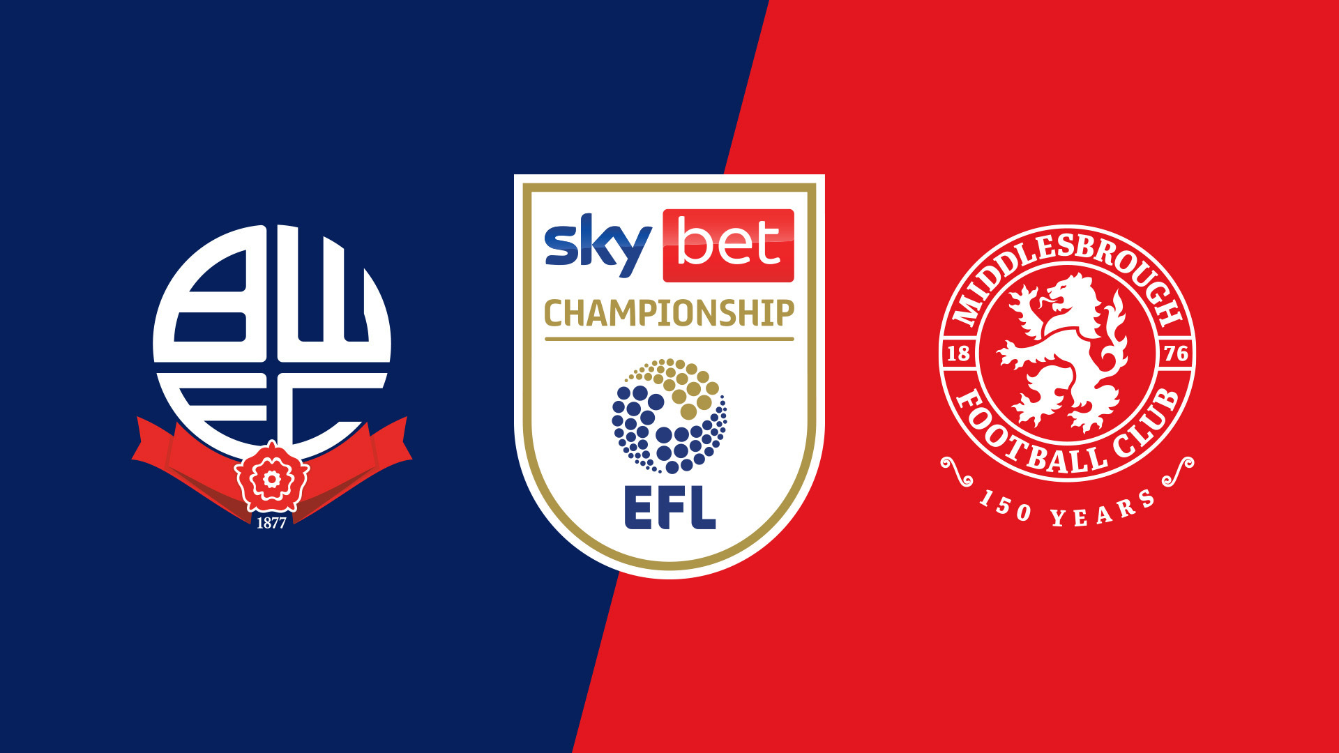 Watch English Football League Bolton Wanderers vs. Middlesbrough ...