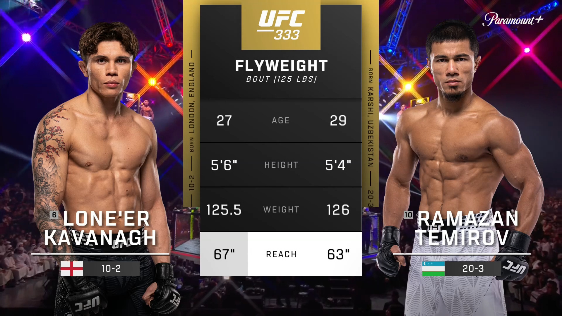 Watch UFC Lone'er Kavanagh vs. Ramazan Temirov (UFC 333: Volkanovski vs ...
