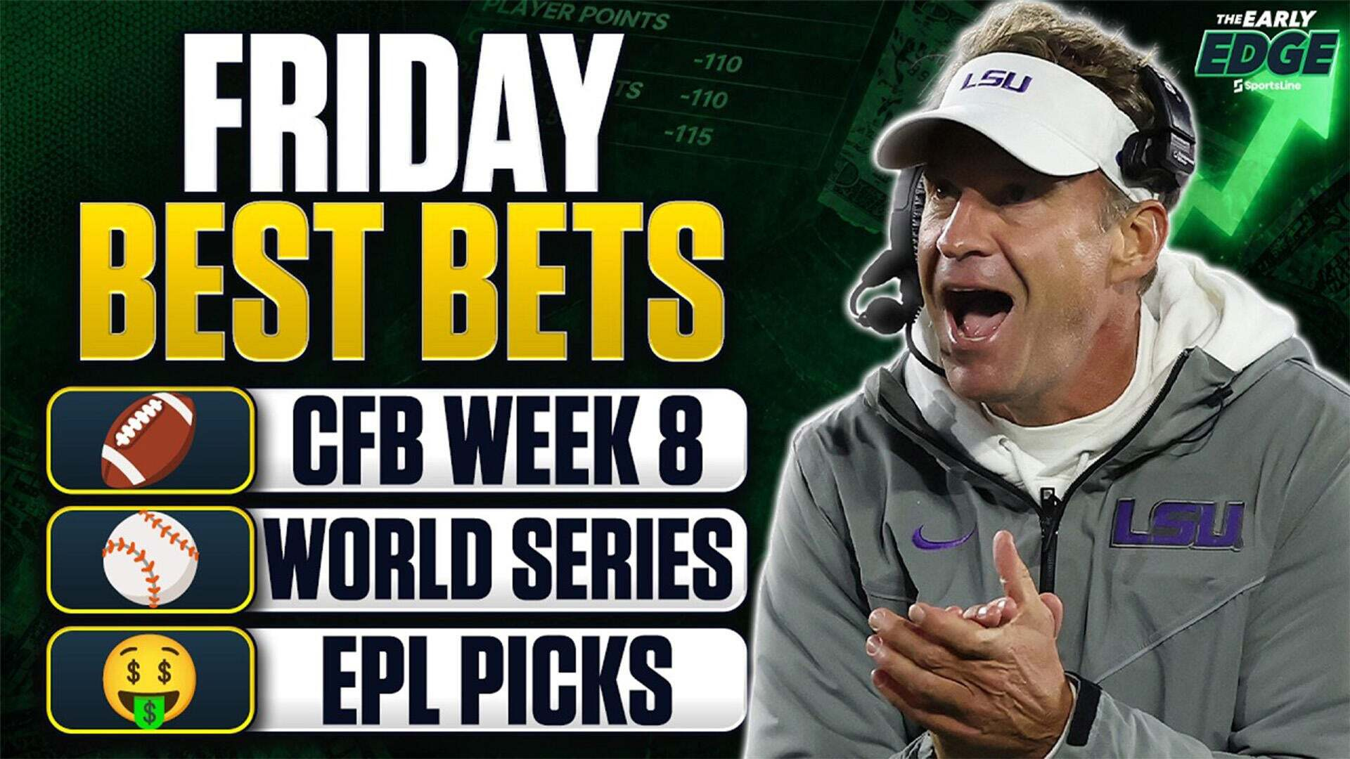 Watch The Early Edge October 23 - World Series Picks + College Football ...