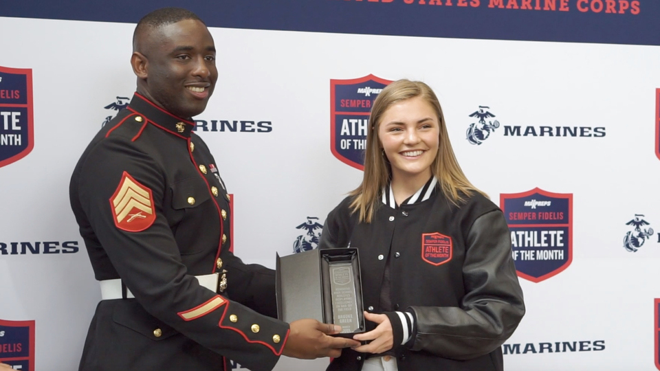 Marines Athlete of the Month Ceremony - Brooke Green