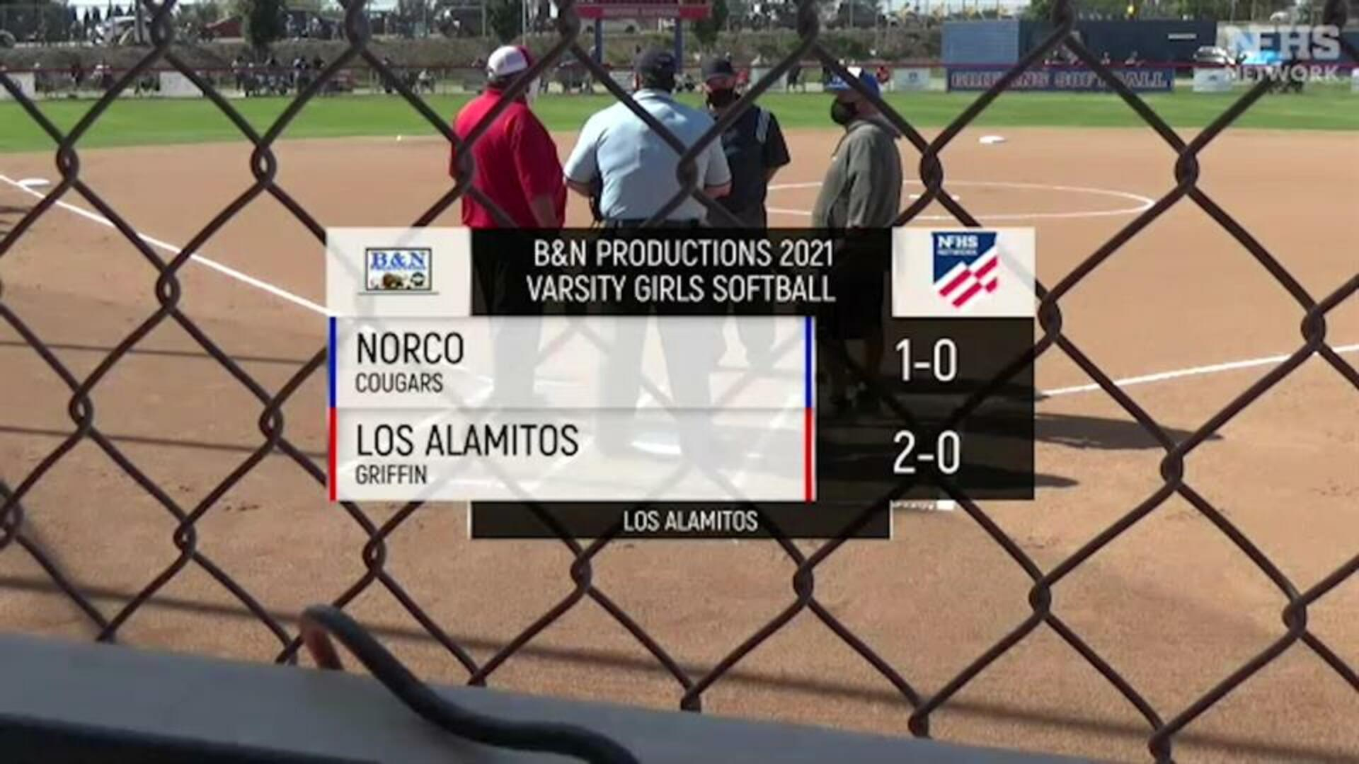 #8 Los Alamitos vs. #5 Norco - high school softball highlights