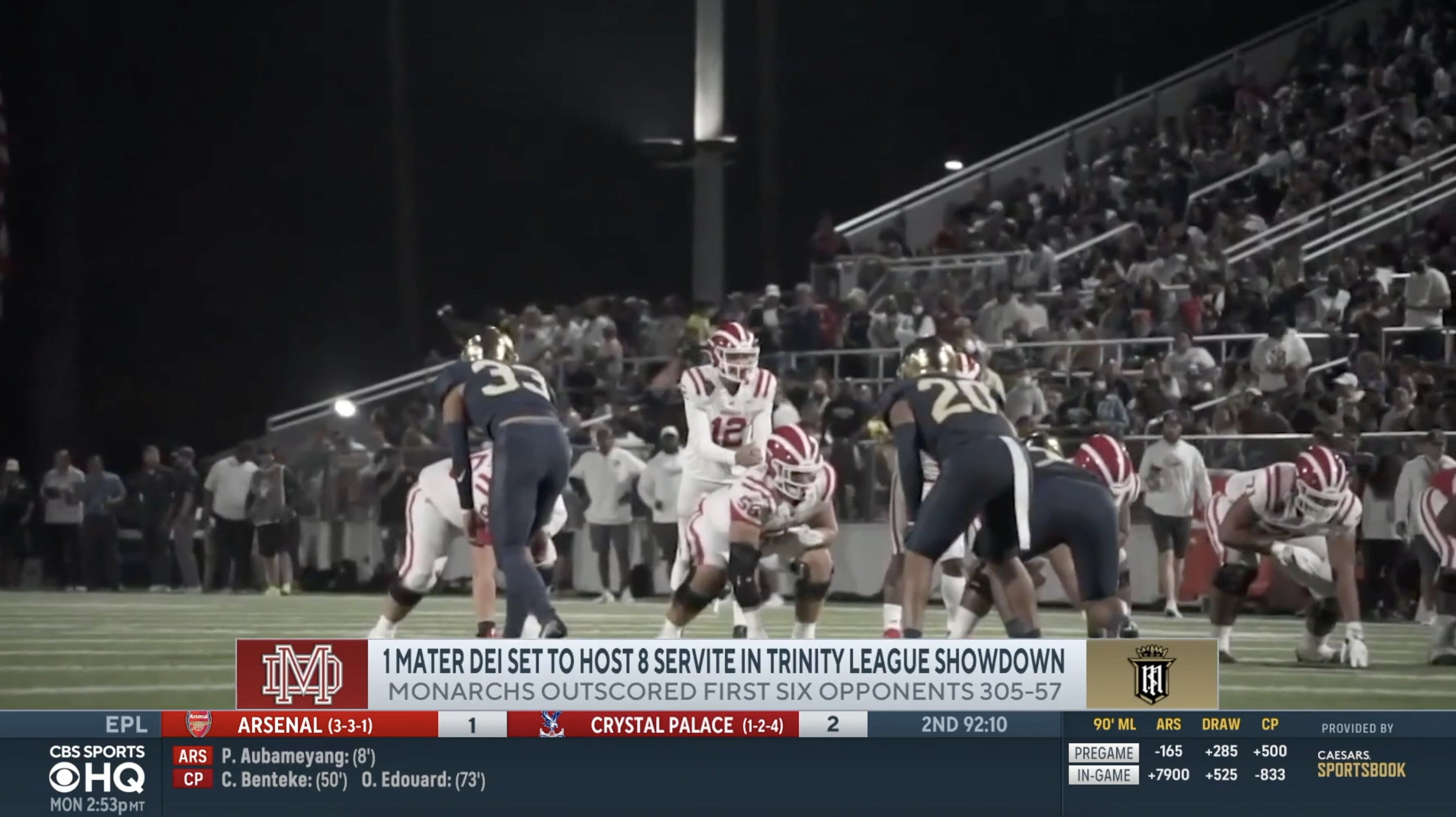 High school football rankings: No. 1 Mater Dei (CA) vs. No. 8 Servite (CA)  preview