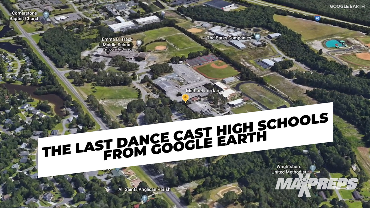 High schools of The Last Dance alumni as seen via Google Earth