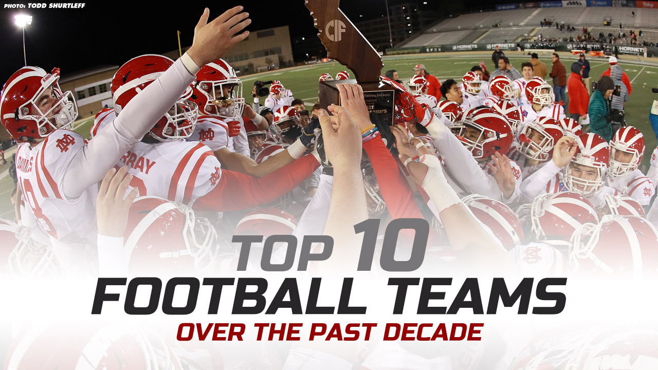 Top 10 high school football teams of the last -