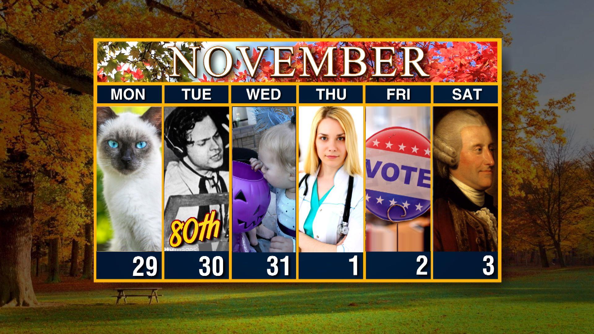 Calendar Week of October 29