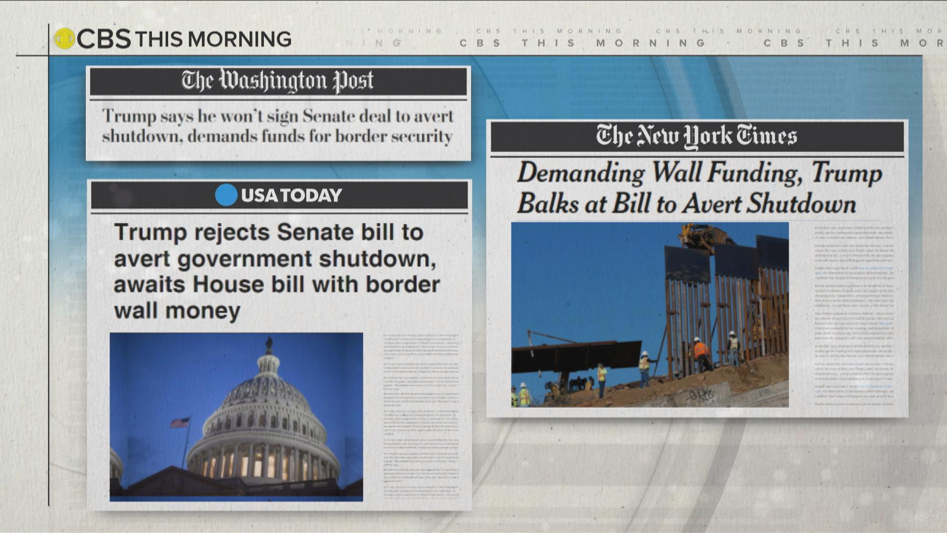 Watch Cbs This Morning Will Government Shut Down Over Border Wall Full Show On Cbs All Access