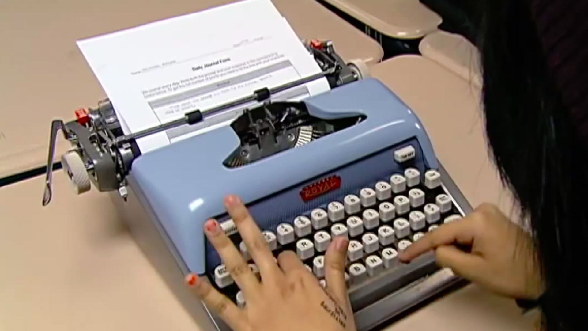 Composition with vintage typewriter, paper pieces, pocket watch and photo  camera on white background Stock Photo - Alamy