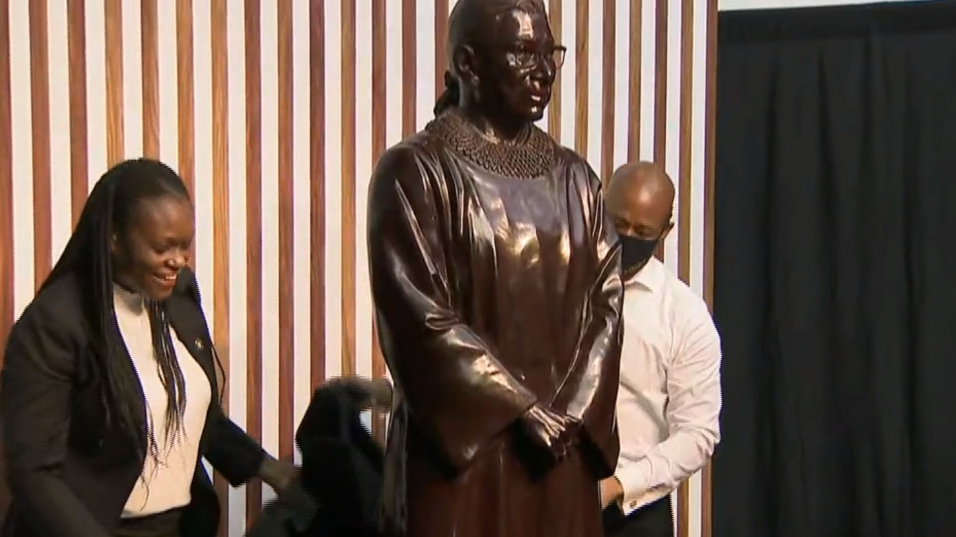 Watch CBS Evening News: Ruth Bader Ginsburg statue unveiled in NYC ...