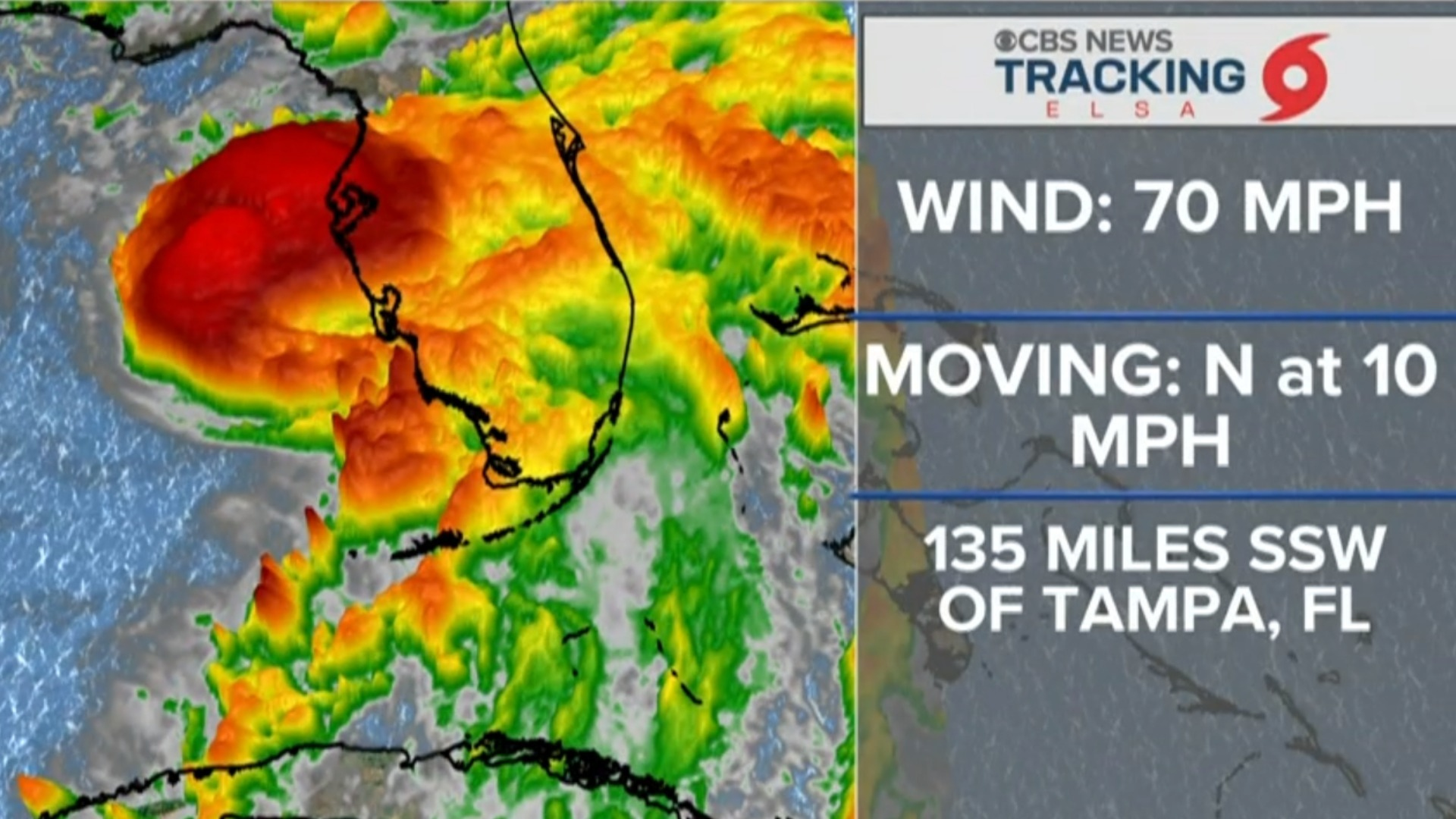 Watch CBS Evening News Elsa gains strength ahead of making landfall