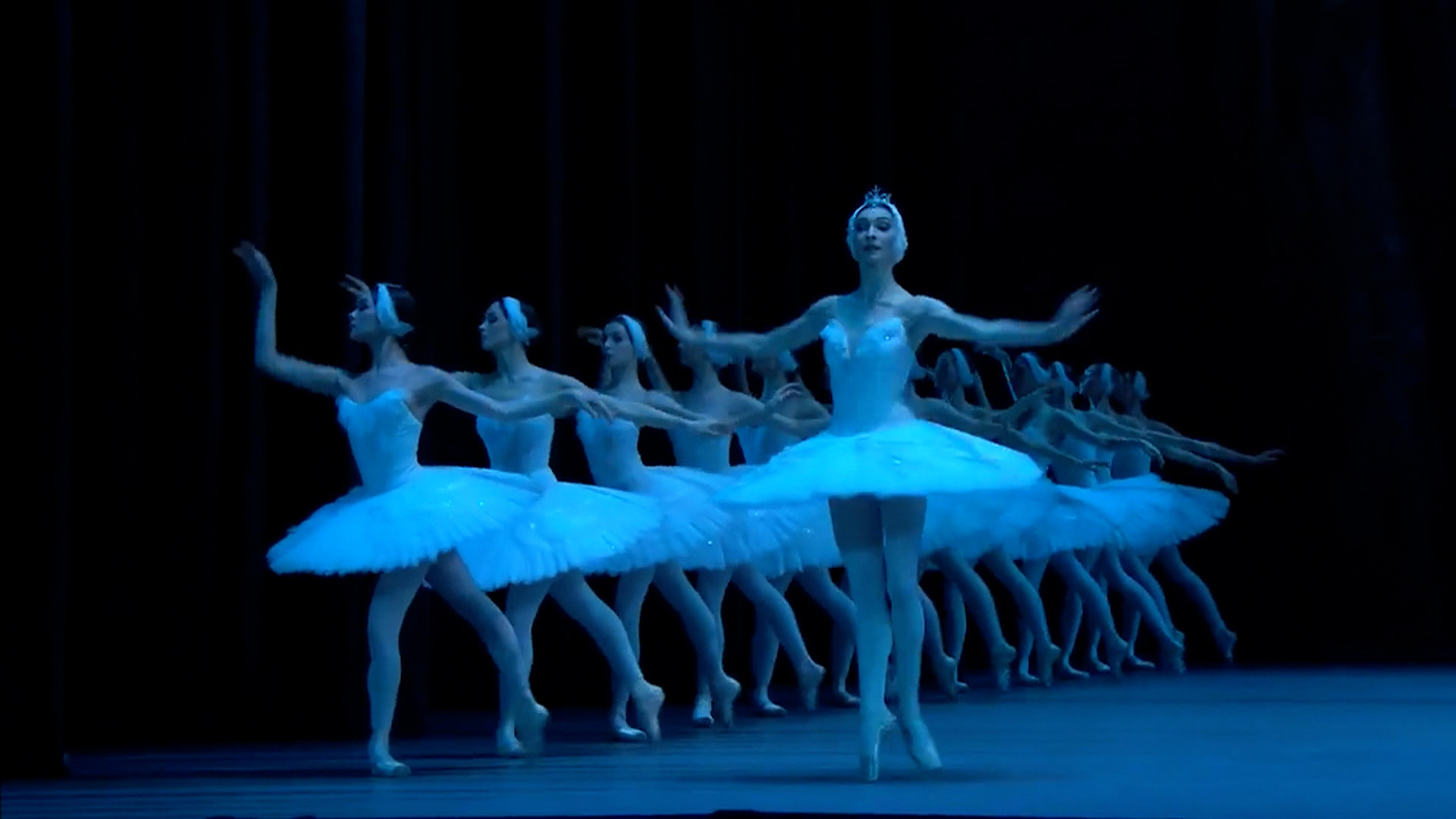 Ballet, child and laptop for online learning while dancing, happy and watch  video on internet. Girl kid with computer to learn dance art or streaming  virtual class for ballerina talent in home