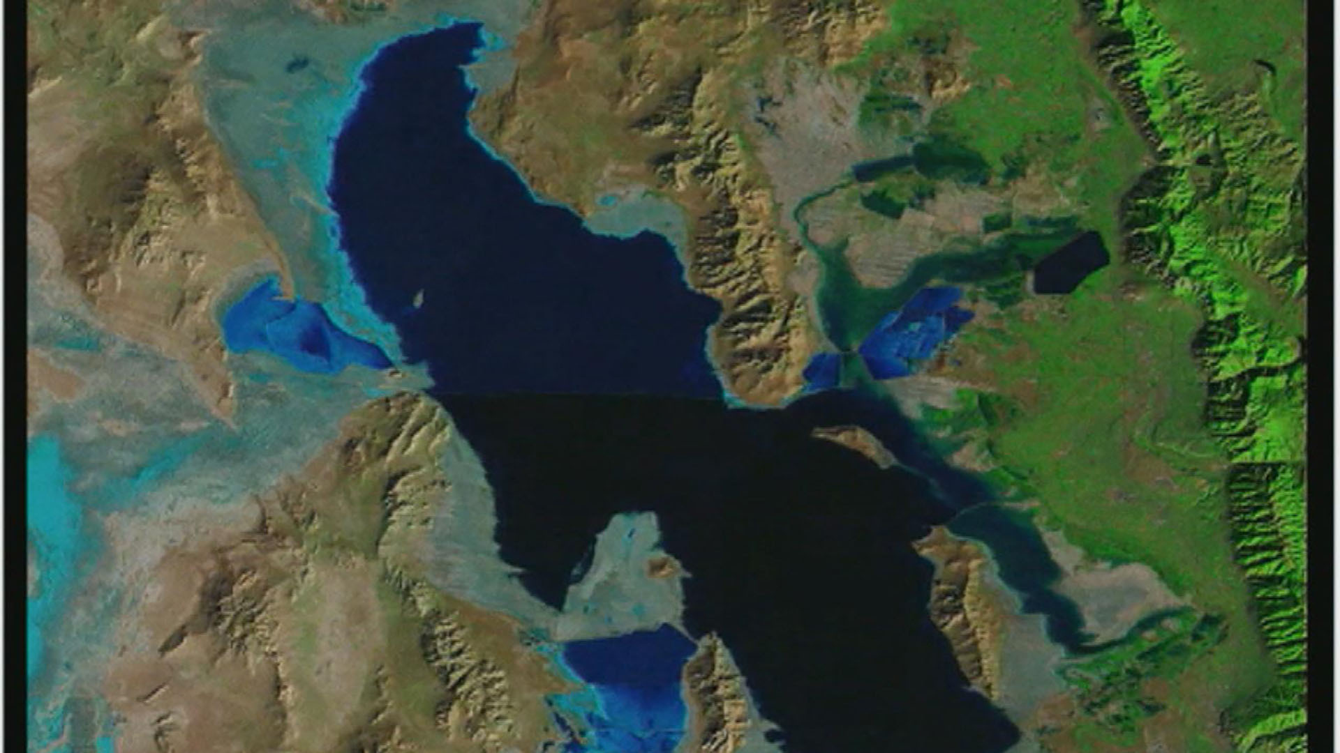 Watch Cbs Evening News Satellite Images Reveal Utahs Great Salt Lake Is Drying Up Full Show 1782